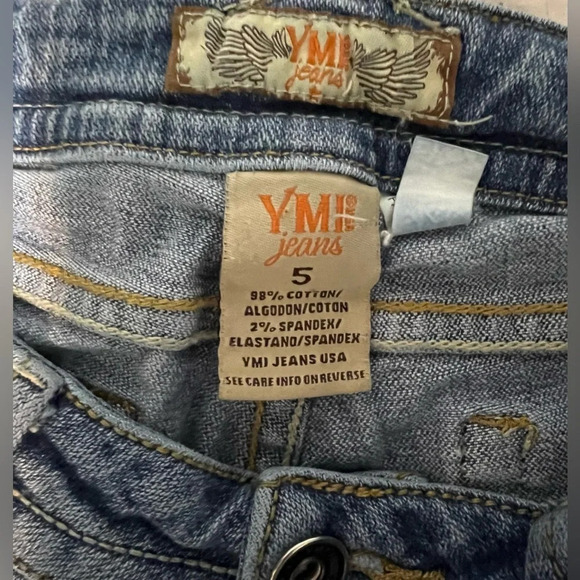 YMI distressed cutoff jean shorts. Size 5 - Picture 3 of 6